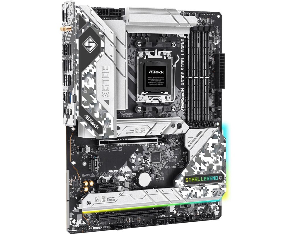 Дънна платка ASROCK X670E STEEL LEGEND, Socket AM5, ATX, 4xDDR5 6