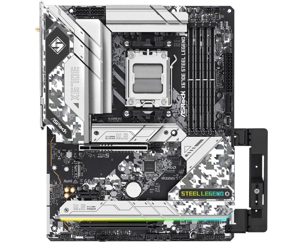 Дънна платка ASROCK X670E STEEL LEGEND, Socket AM5, ATX, 4xDDR5 2