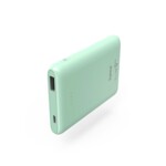<span>Външна батерия</span> HAMA SLIM 5HD, 5000 mAh, LiPolym, USB-A, Ментово зелено <span class='catalog-num-in-name'>HAMA-201665</span> - 