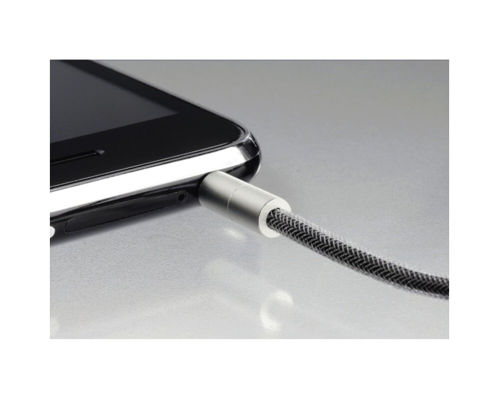 Аудио кабел HAMA AluLine, 3.5 mm жак мъжко - 3.5 мм мъжко, 2 m. Сребрист 3