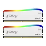 Памет Kingston FURY Beast White RGB 16GB(2x8GB) DDR4 PC4-25600 3200MHz CL16 KF432C16BWAK2/16 2