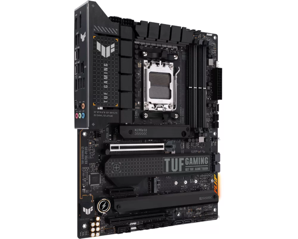 Дънна платка ASUS TUF GAMING X670E-PLUS, AM5, DDR5, PCIe 5.0 3