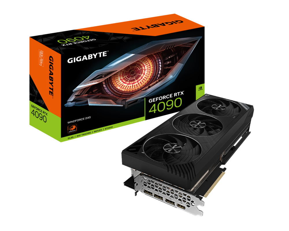 Видеокарта Gigabyte GeForce RTX 4090 WINDFORCE 24GB GDDR6X 8