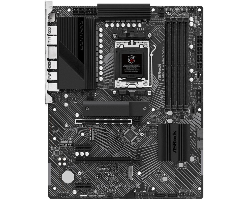Дънна платка ASROCK B650 PG Lightning, Socket AM5, ATX, 4xDDR5 3