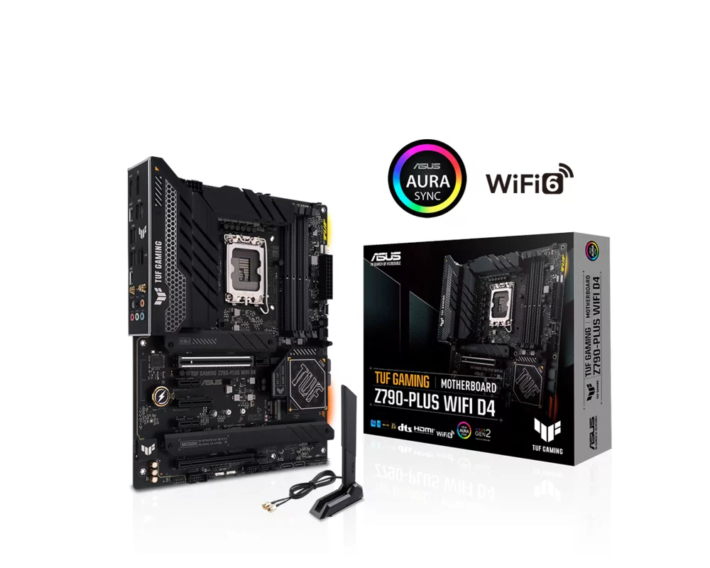 Дънна платка ASUS TUF GAMING Z790-PLUS WIFI D4, LGA 1700, PCIe 5.0, ATX, Wi-Fi 6, AURA Sync RGB 7