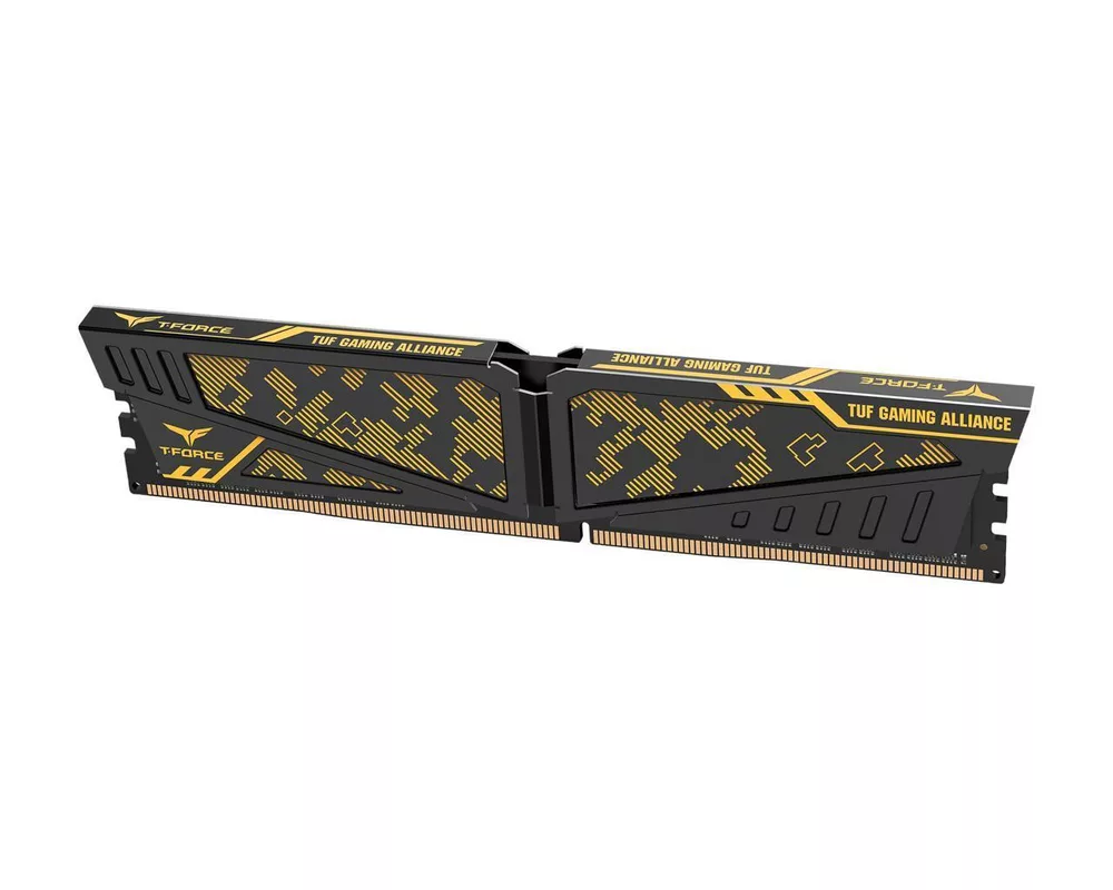Памет Team Group Vulcan TUF Yellow DDR4 32GB(2x16GB) 3200MHz, CL16-20-20-40 1.35V 3