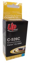  Мастилница UPRINT CLI526 CANON, С чип, Cyan 617649 LF-INK-CAN-CLI526C-UP на топ цена - PIC.bg