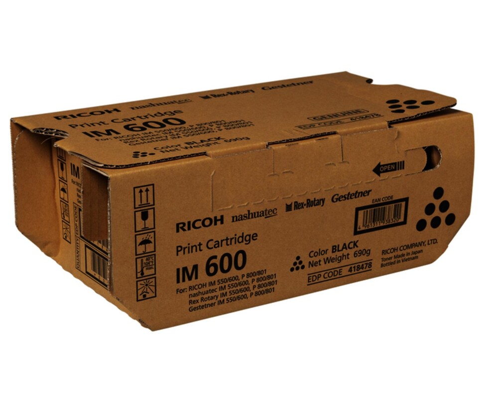 Тонер за принтер Тонер касета Ricoh IM 600, за P800/ P801, 25000 копия, Черен 2