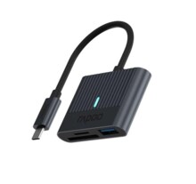  Четец на смарт карти Rapoo UCR-3001, USB-C, Черен 619877 RAPOO-11415 на топ цена - PIC.bg