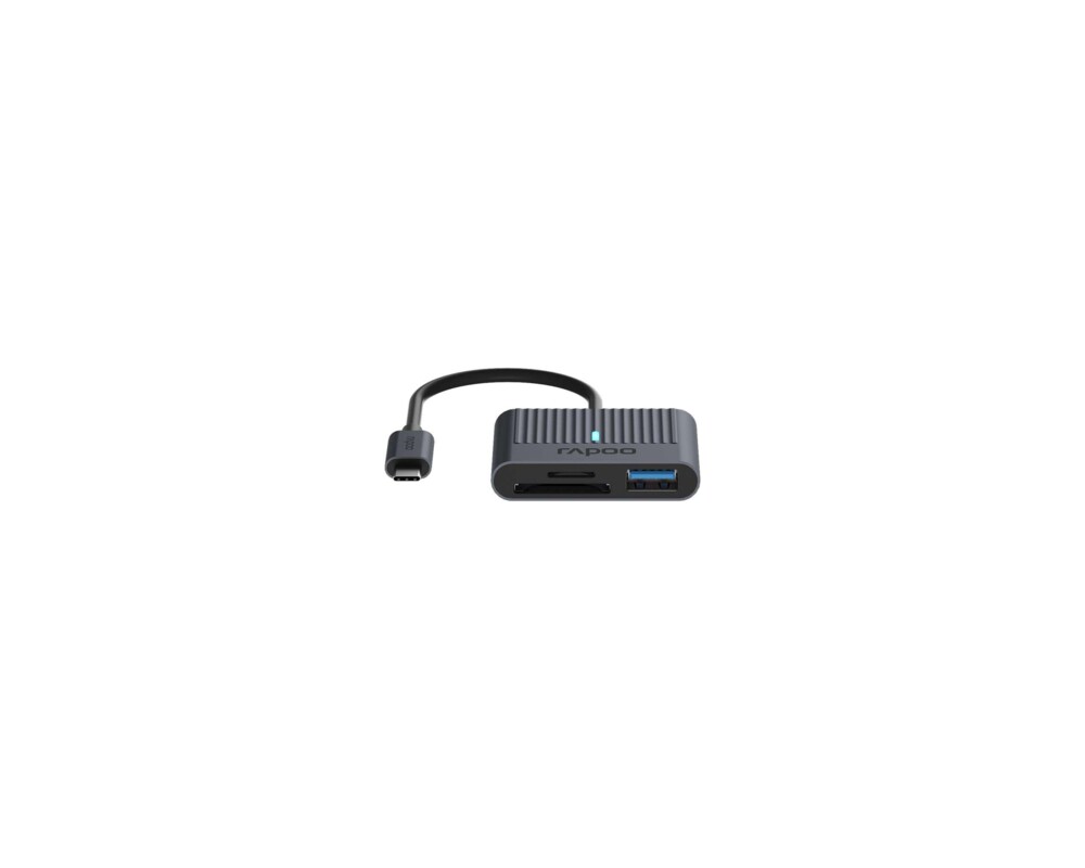 Четец за карти Четец на смарт карти Rapoo UCR-3001, USB-C, Черен 2