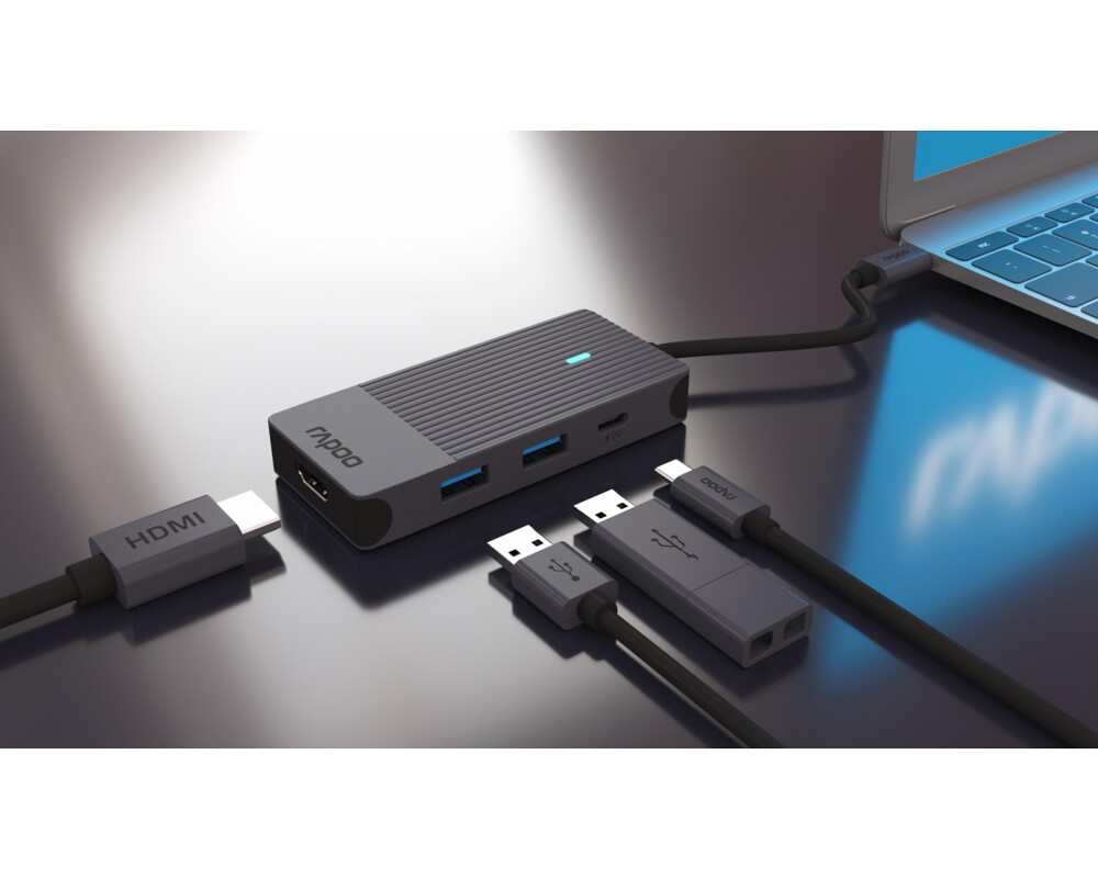 USB хъб USB-C Хъб, 4 порта, RAPOO-11409 6