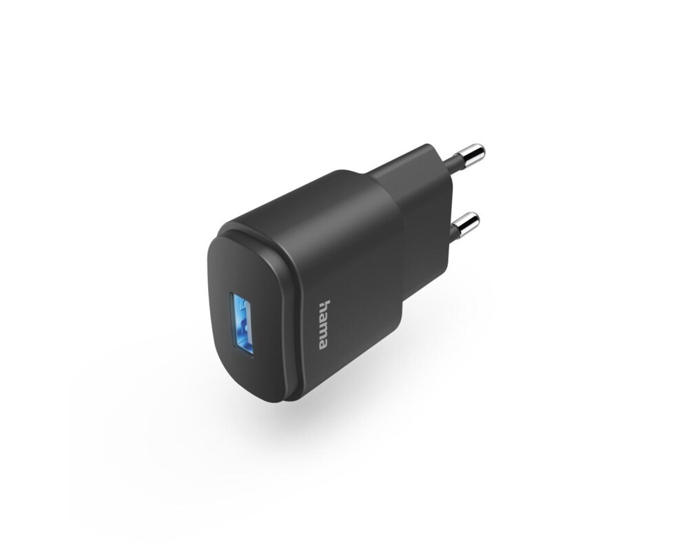 Зарядно Мрежово  Hama, USB-A, 6 W, Черен 2