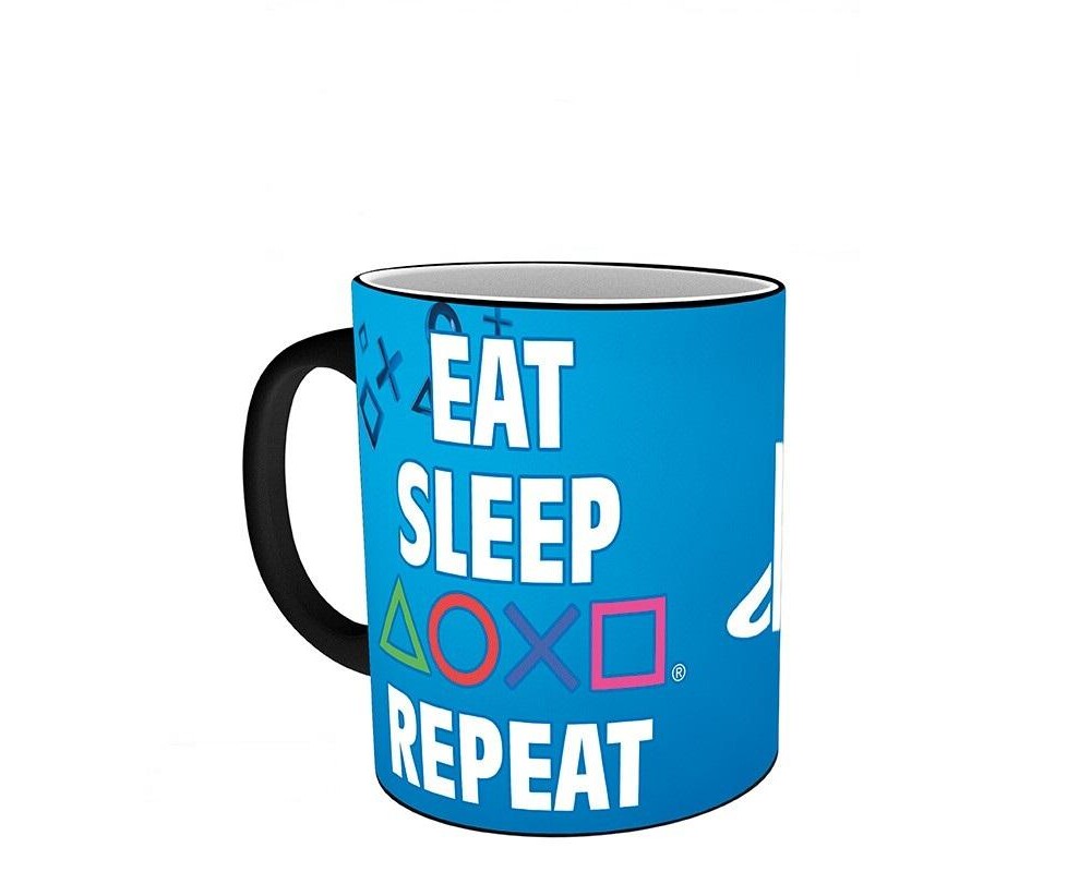 Аксесоар Чаша ABYSTYLE PLAYSTATION Mug Heat Change Eat Sleep Repeat 5