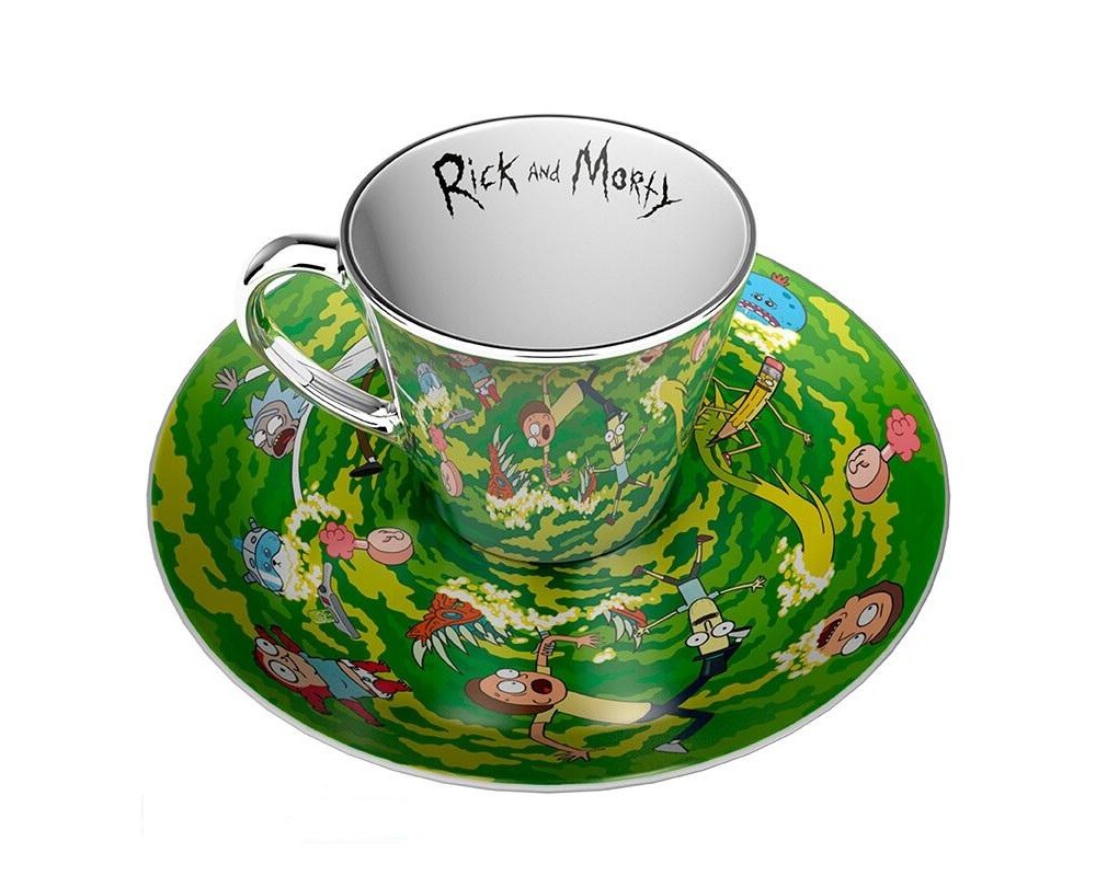 Аксесоар Комплект ABYSTYLE RICK AND MORTY Mirror mug & plate set Portal, Чаша, Подложка 2
