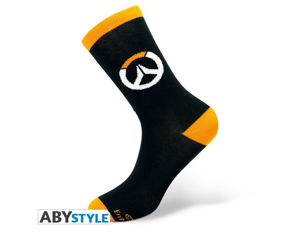 Дреха Чорапи ABYSTYLE OVERWATCH Socks Logo, Черен/Оранжев 3