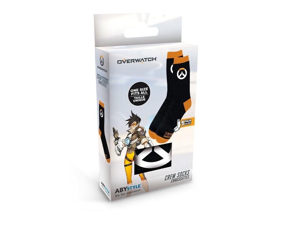 Дреха Чорапи ABYSTYLE OVERWATCH Socks Logo, Черен/Оранжев 6