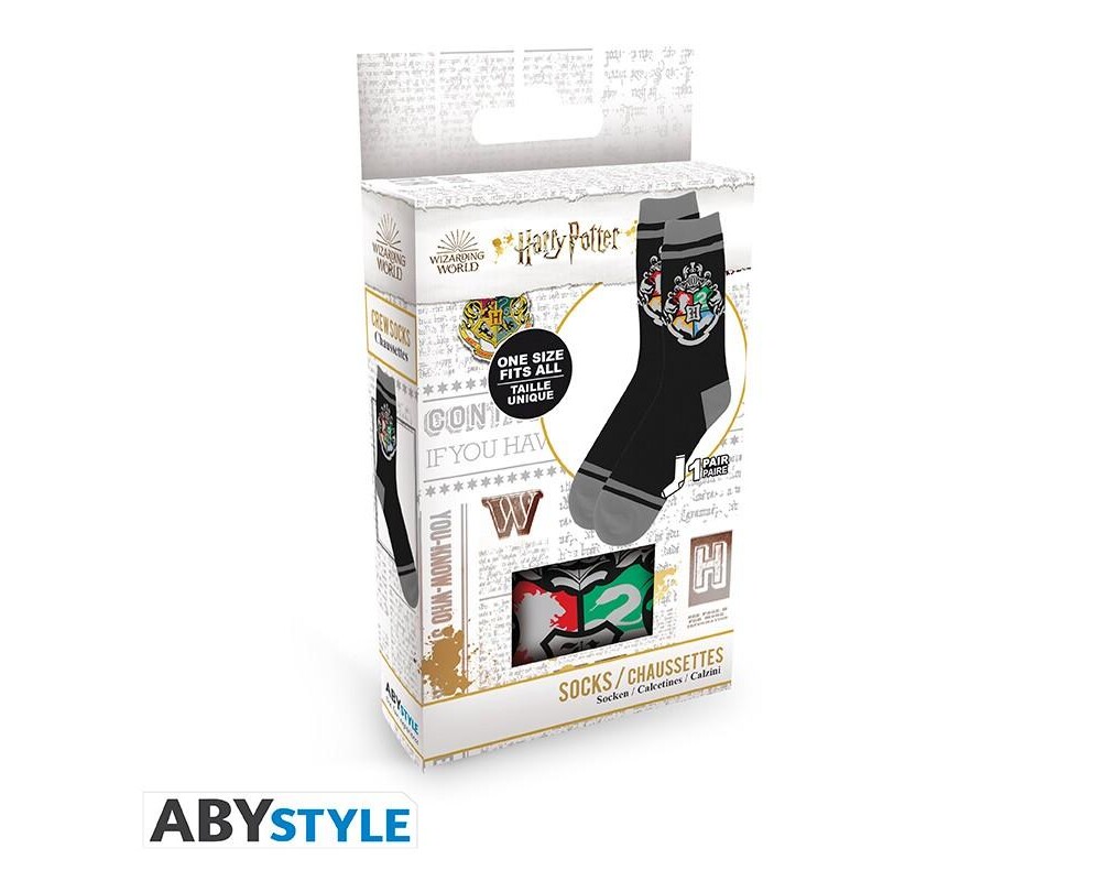 Дреха Чорапи ABYSTYLE HARRY POTTER Black & Grey Hogwarts 5
