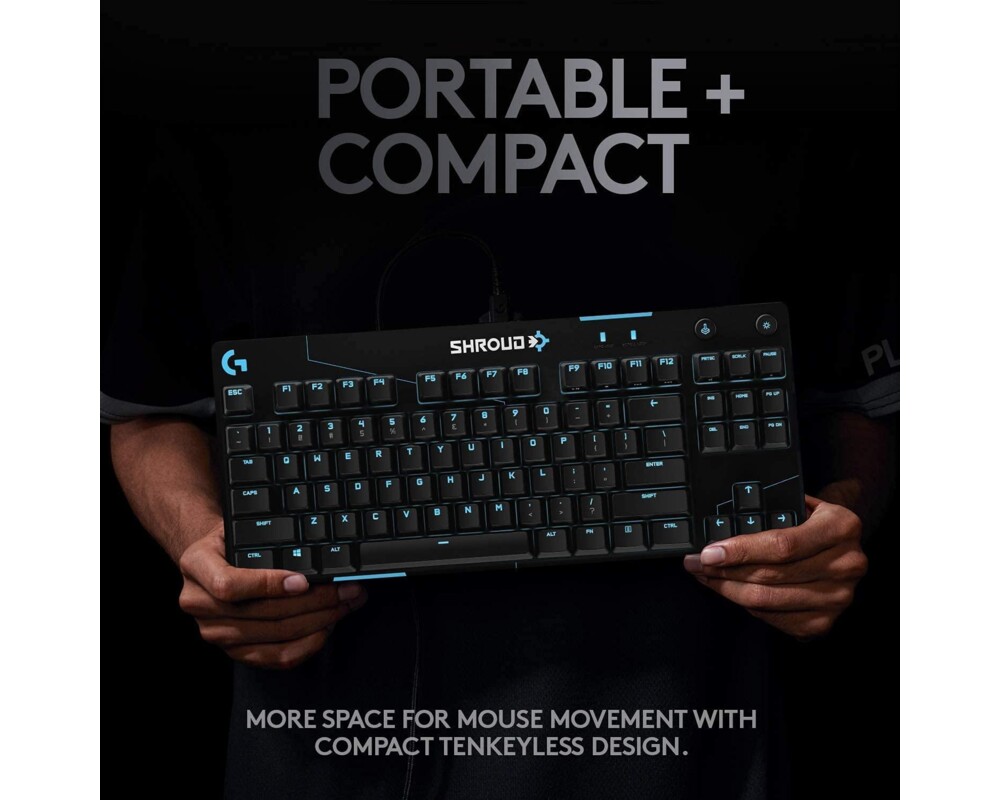 Клавиатура Logitech PRO X Keyboard Shroud Edition - SHROUD - US INT'L - INTNL-973 9