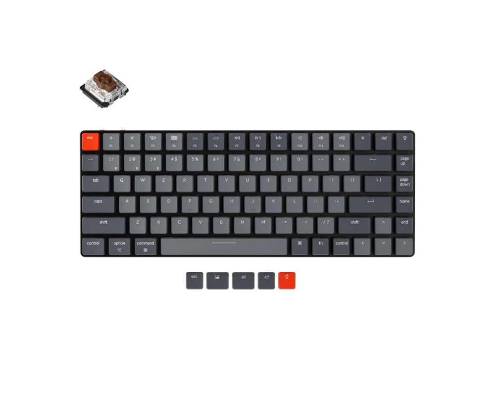 Клавиатура Геймърска Механична клавиатура Keychron K3 Hot-swappable TKL Keychron Optical Low Profile Brown Switch RGB LED Keychron Optical Low Profile Brown Switch ABS 2
