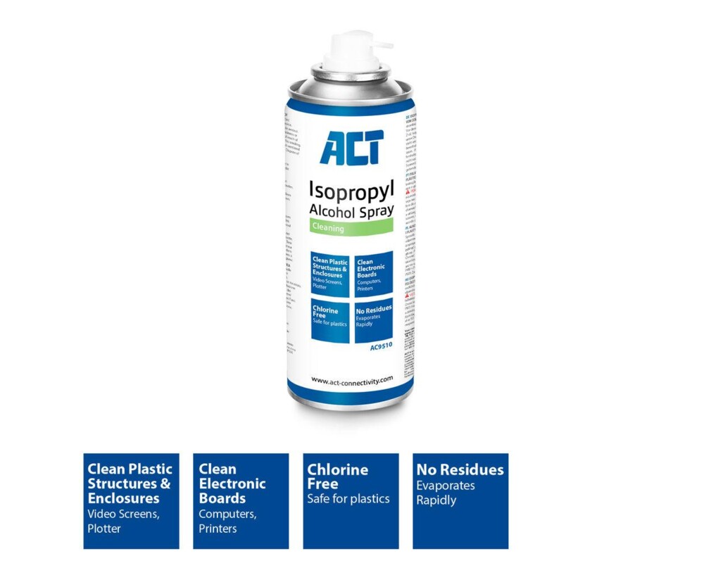 Почистващ продукт Почистващ спрей ACT AC9510, Спиртна основа, 200мл 6