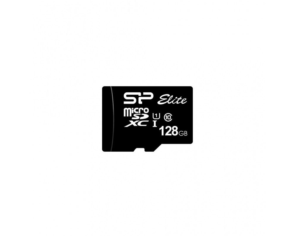 Флаш карта Silicon Power Elite, 128GB, Micro SDHC/SDXC, UHS-I, SD Adapter 2