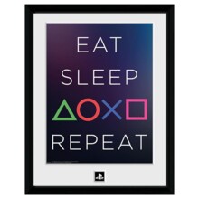  GBEYE PLAYSTATION - Framed print &quot;Eat Sleep Repeat&quot; (30x40) 627236 GBEYE-PFC3234 на топ цена - PIC.bg