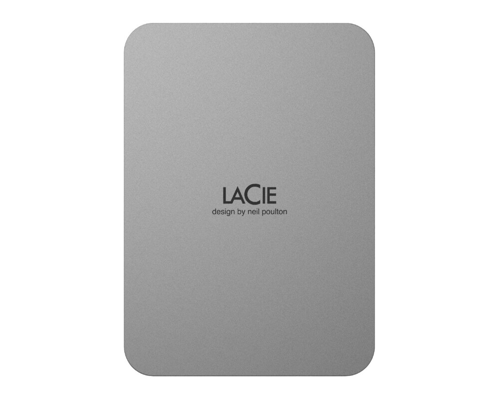 Твърд диск LACIE Mobile Drive HDD USB-C 1TB 2.5inch Moon Silver with USB-C cable 3