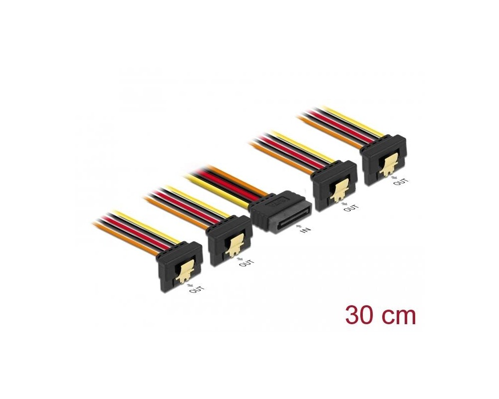 Кабел Power SATA - 4 x SATA 15 Pin, 30cm 3