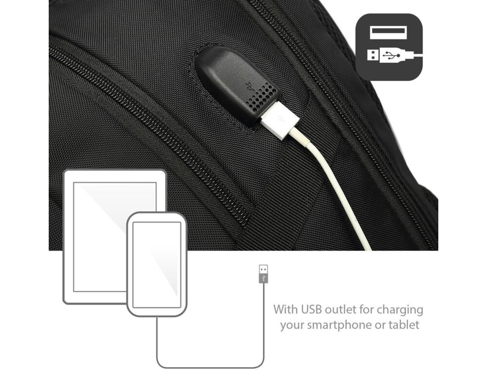 Раница ACT AC8530, до 15.6", USB изход, Черна 4