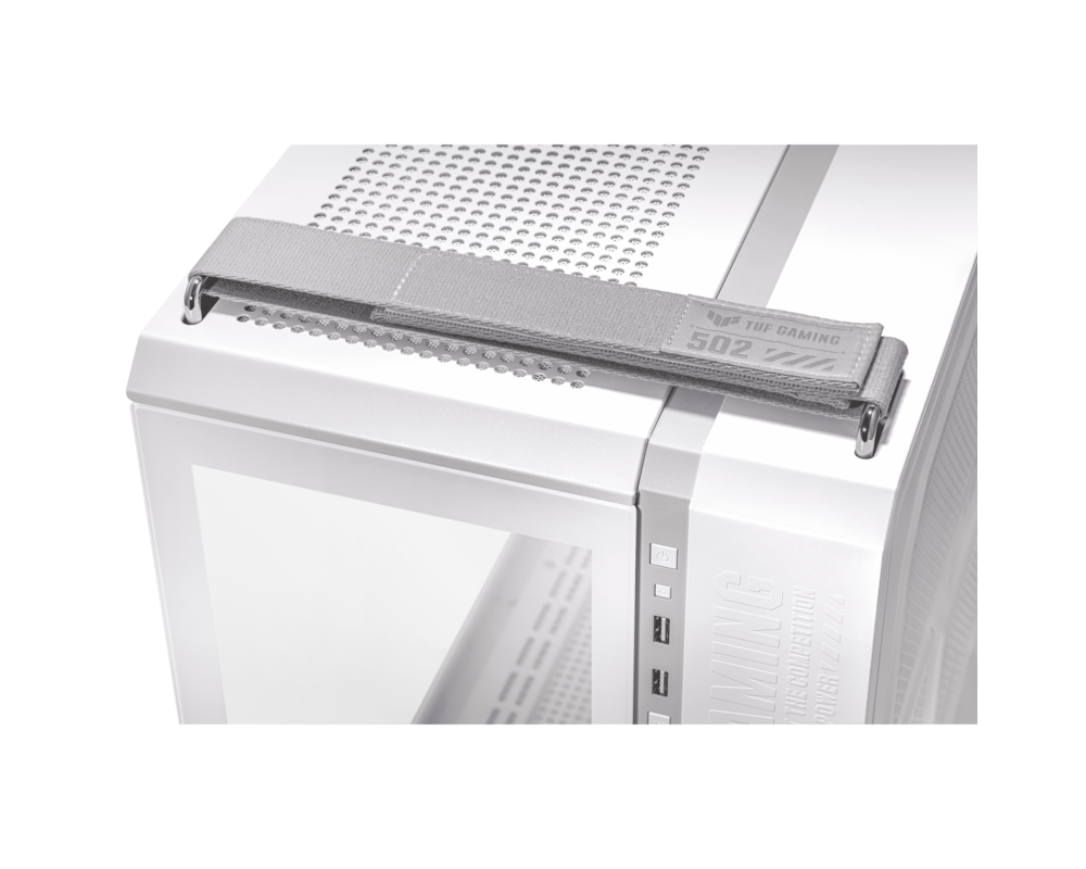 Кутия ASUS TUF Gaming GT502 Gaming Case White Edition ATX Panoramic View Tempered Glass Front and Side Panel Tool-Free Side Panels 11
