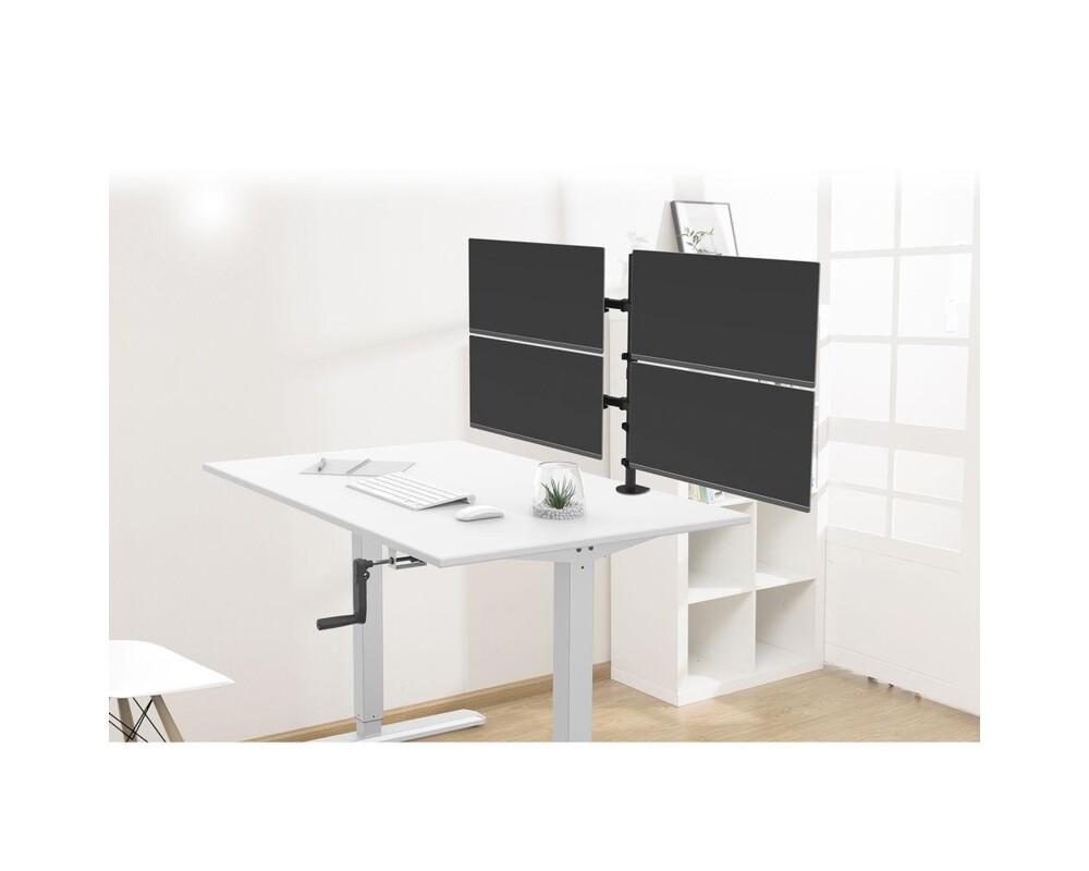 Стойка за 4 монитора ACT AC8304, За бюро, Регулируема, 32", 8 кг, Черна 5