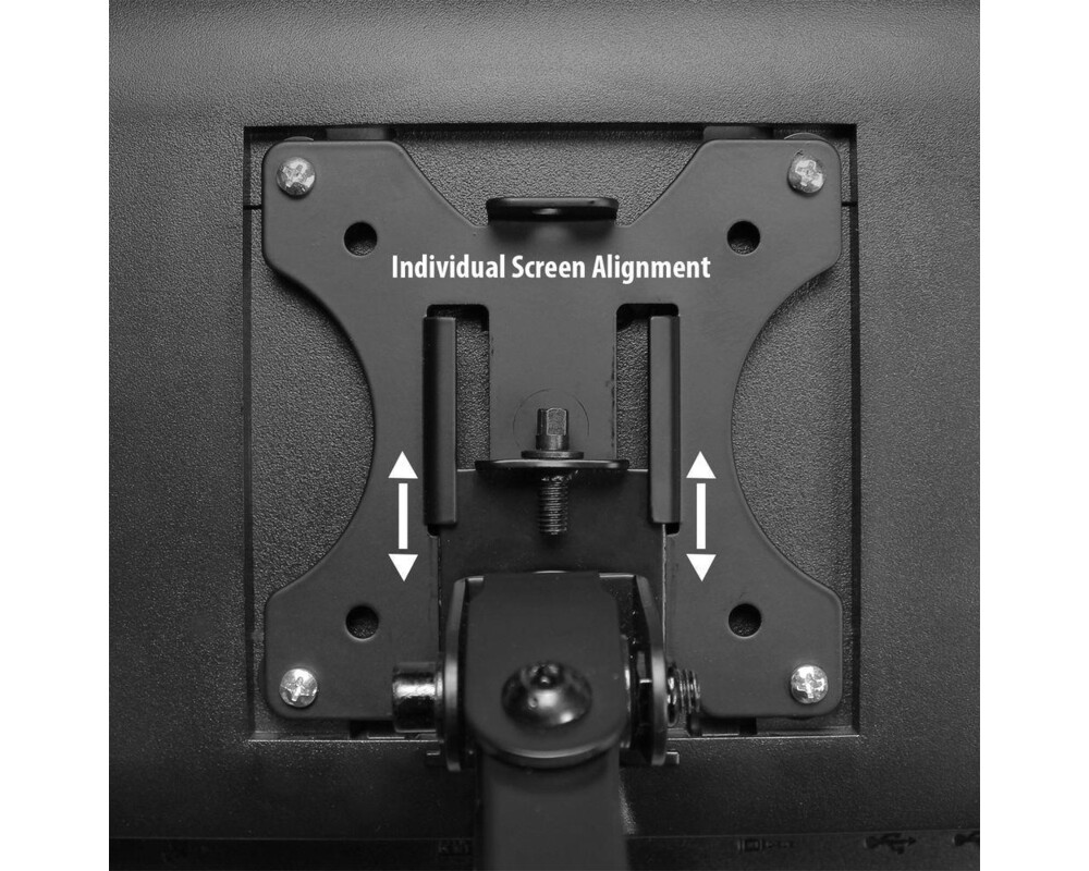 Стойка за 4 монитора ACT AC8304, За бюро, Регулируема, 32", 8 кг, Черна 6