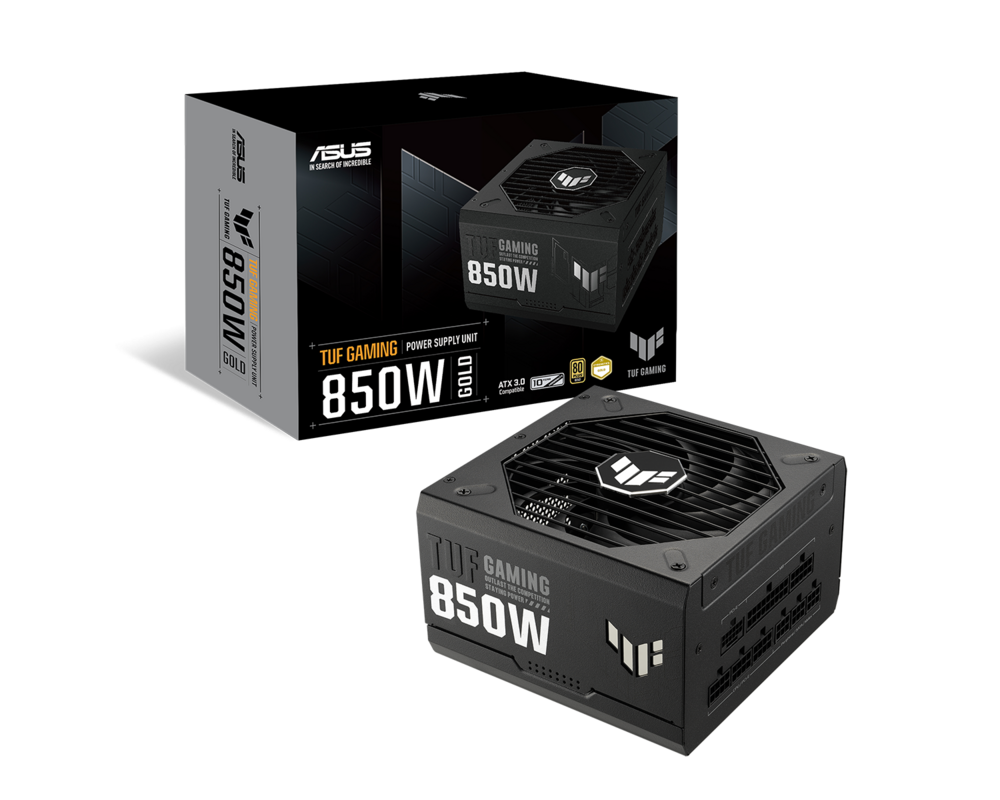 Захранване ASUS TUF Gaming 850W, 80+ Gold PCIe 5.0, Fully Modular 12