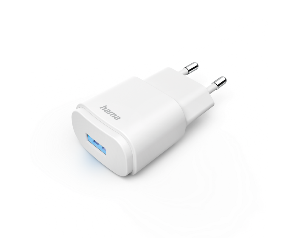 Зарядно Мрежово  HAMA, USB-A, 6 W, Бял 2