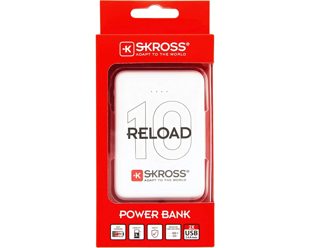 Външна батерия SKROSS RELOAD 10, 10000 mAh, Бял 3