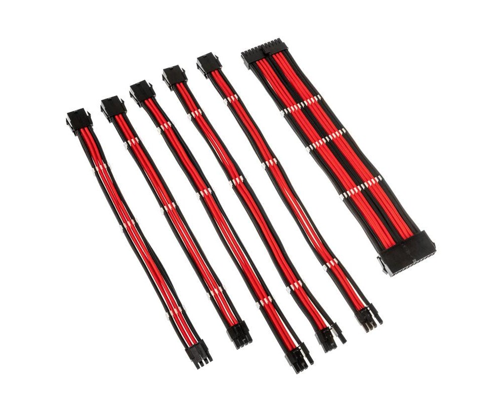 Кабел Комплект оплетени кабели Kolink Core, Black/Red 2