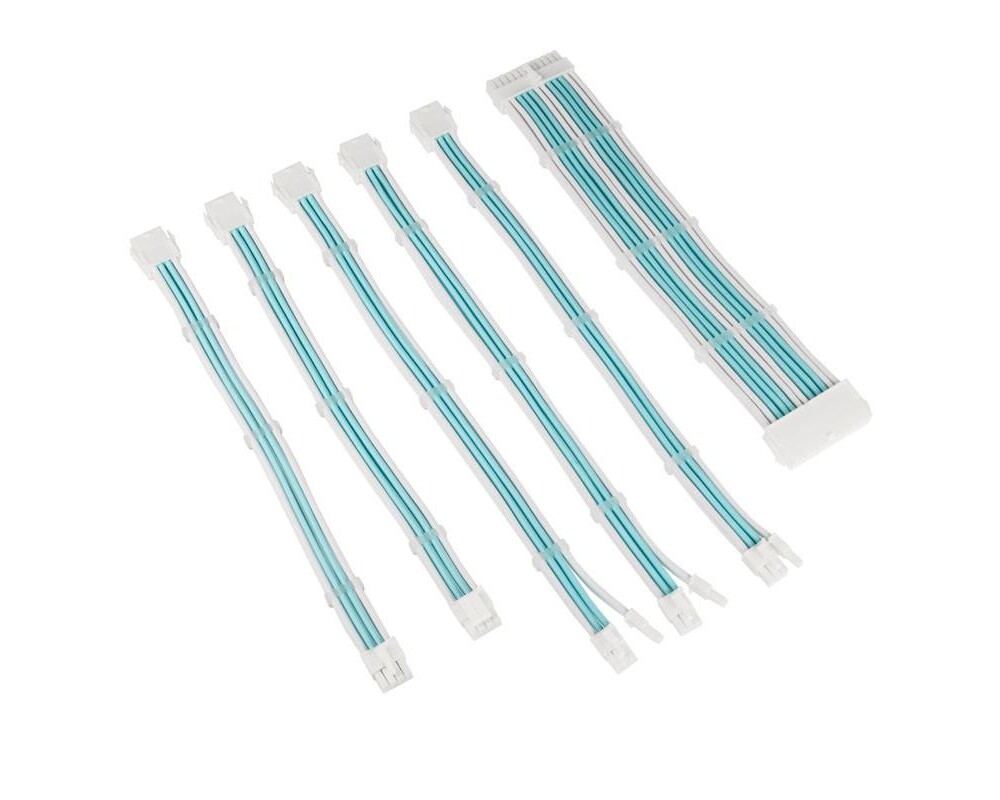 Кабел Комплект оплетени кабели Kolink Core, Brilliant/White/Powder Blue 2