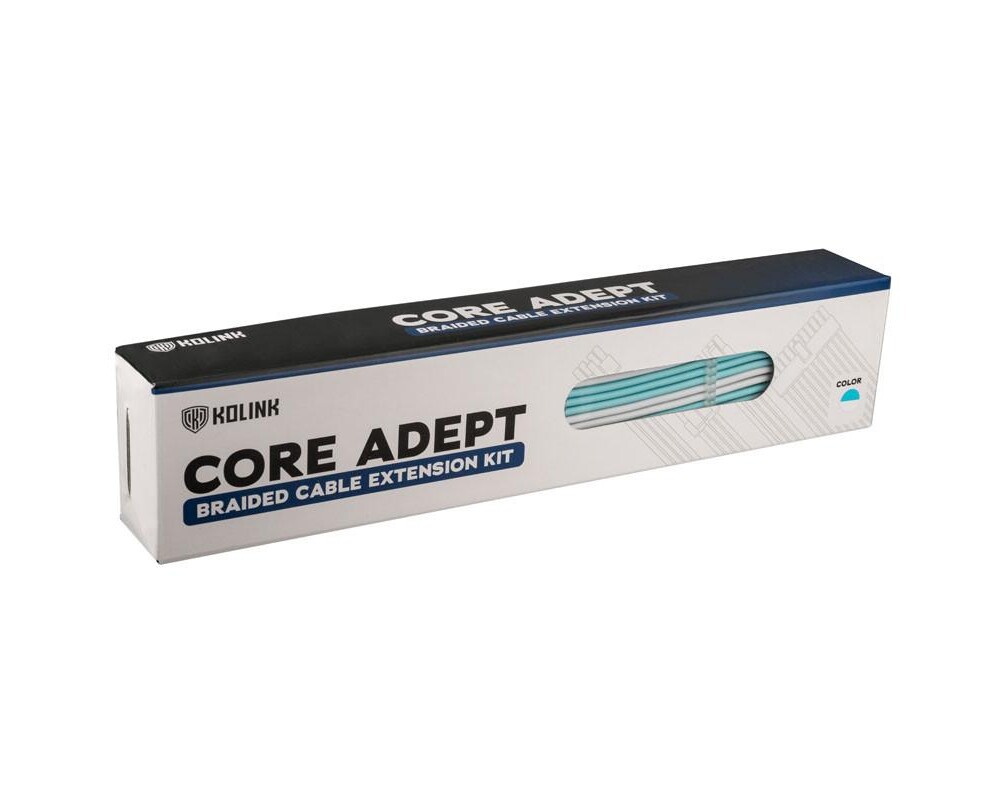 Кабел Комплект оплетени кабели Kolink Core, Brilliant/White/Powder Blue 4