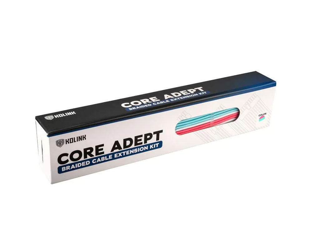 Кабел Комплект оплетени кабели Kolink Core, Brilliant White/Neon Blue/Pure Pink 4