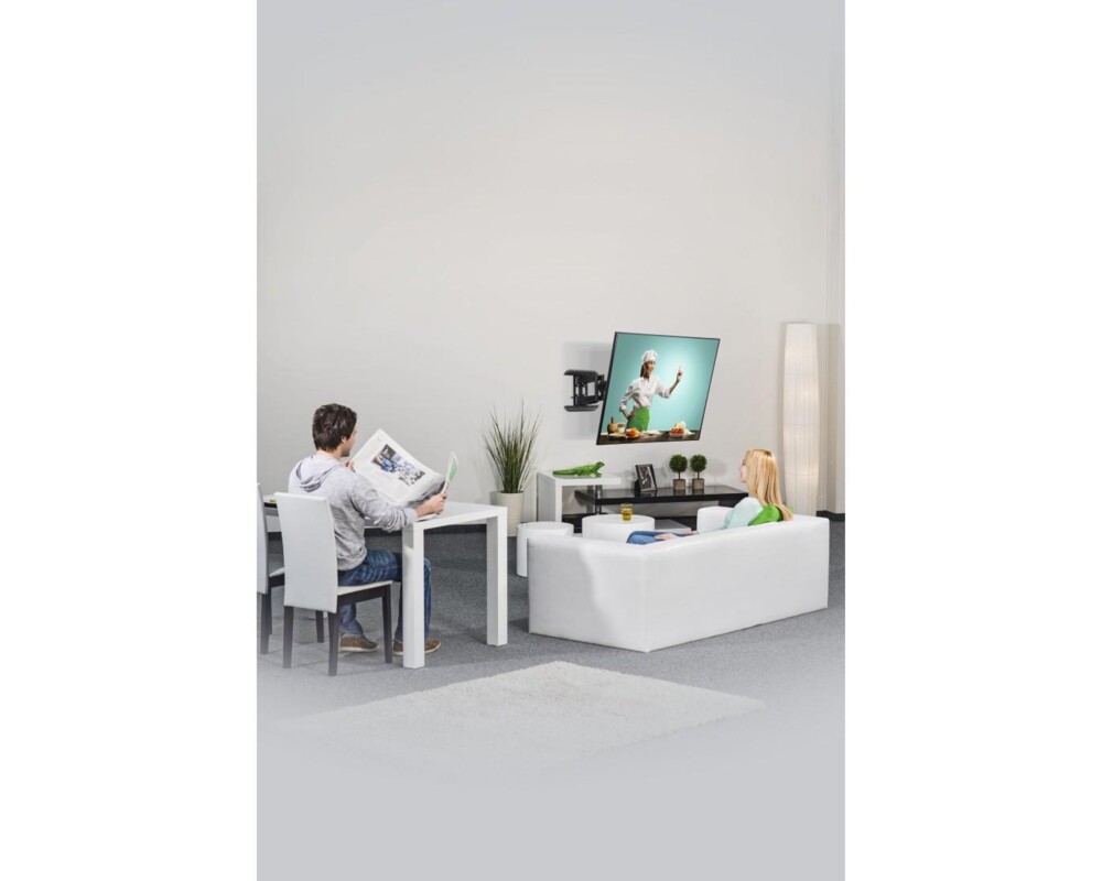 Стойка за TV Hama FULLMOTION, 600x500, 229 см (90") до 50 кг, Мобилна, Черна 5