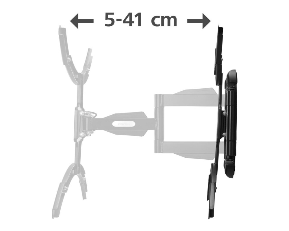 Стойка за TV Hama FULLMOTION, 600x500, 229 см (90") до 50 кг, Мобилна, Черна 10