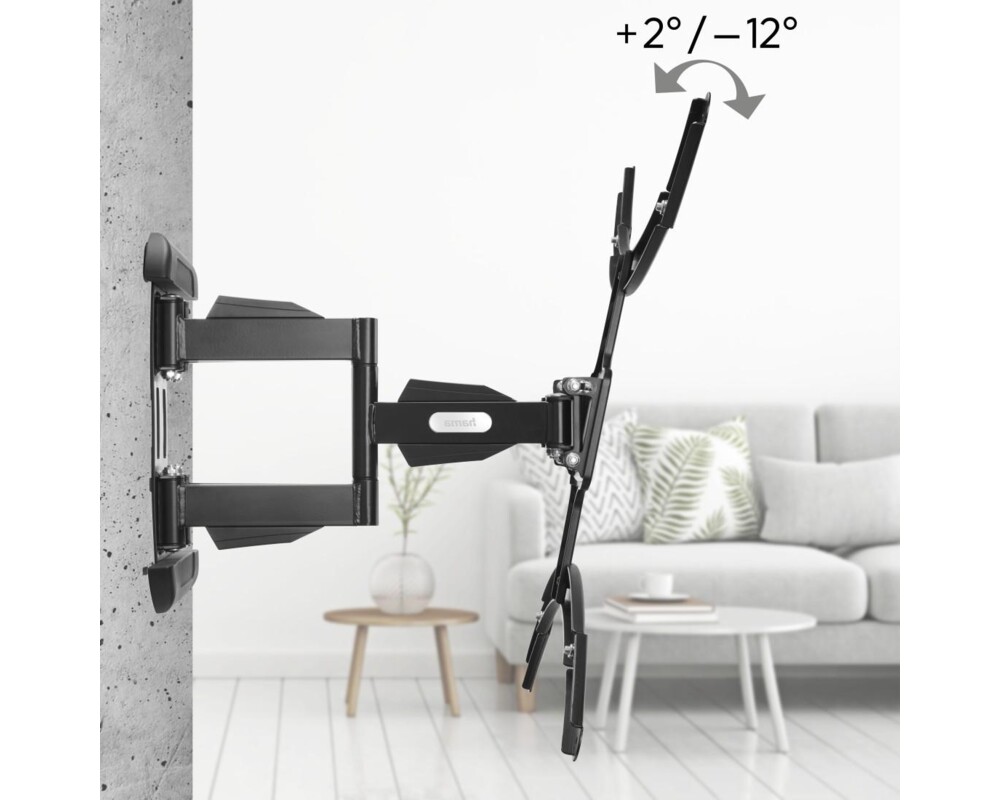 Стойка за TV Hama FULLMOTION, 600x500, 229 см (90") до 50 кг, Мобилна, Черна 20