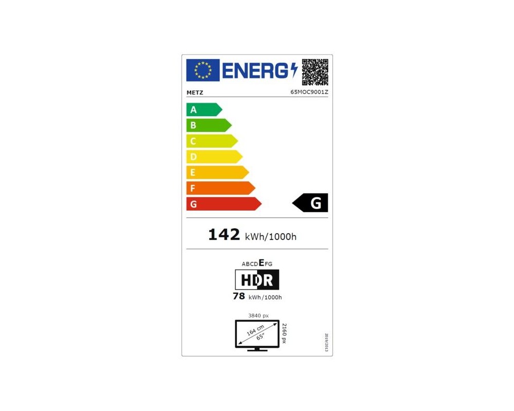 Телевизор METZ 65MOC9001Z, 65"(164 см), OLED, Smart TV, Android 10.0, 4K, Клас G, 120 Hz, Черен 2