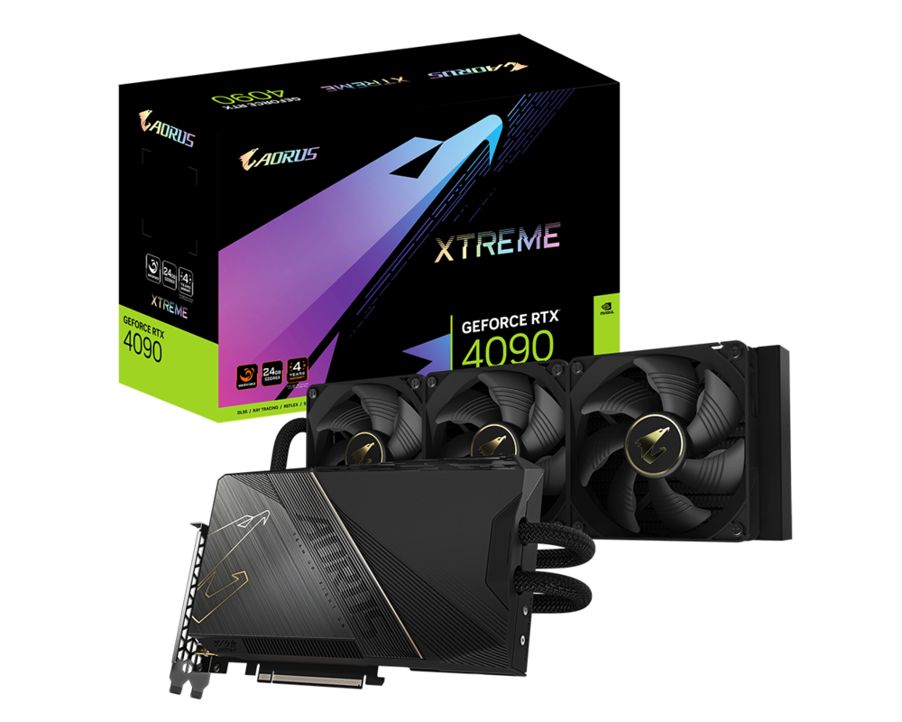 Видеокарта Gigabyte AORUS GeForce RTX 4090 XTREME WATERFORCE 24GB GDDR6X (rev. 1.0) 7