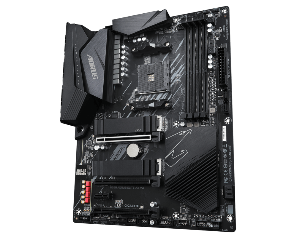 Дънна платка GIGABYTE B550 AORUS ELITE AX V2 Socket AM4, WiFi 6E, 4 x DDR4, PCIe 4.0, RGB Fusion 2.0 2