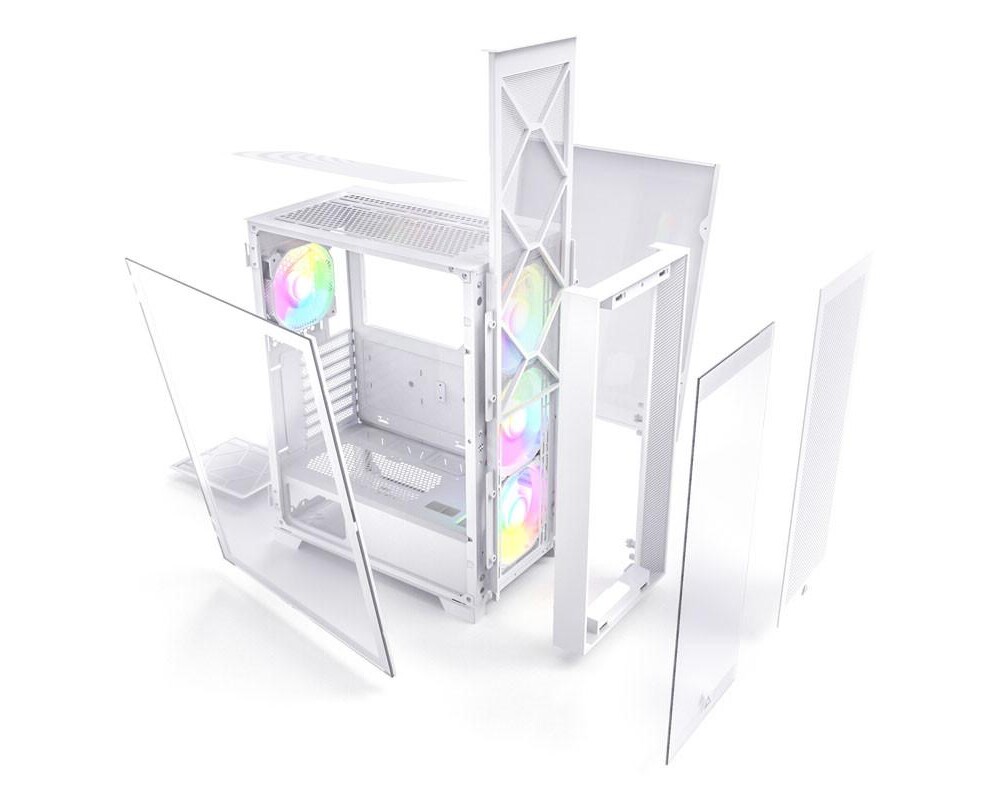 Кутия MONTECH AIR 1000 Premium ARGB, TG, Mid-Tower, Бяла 5