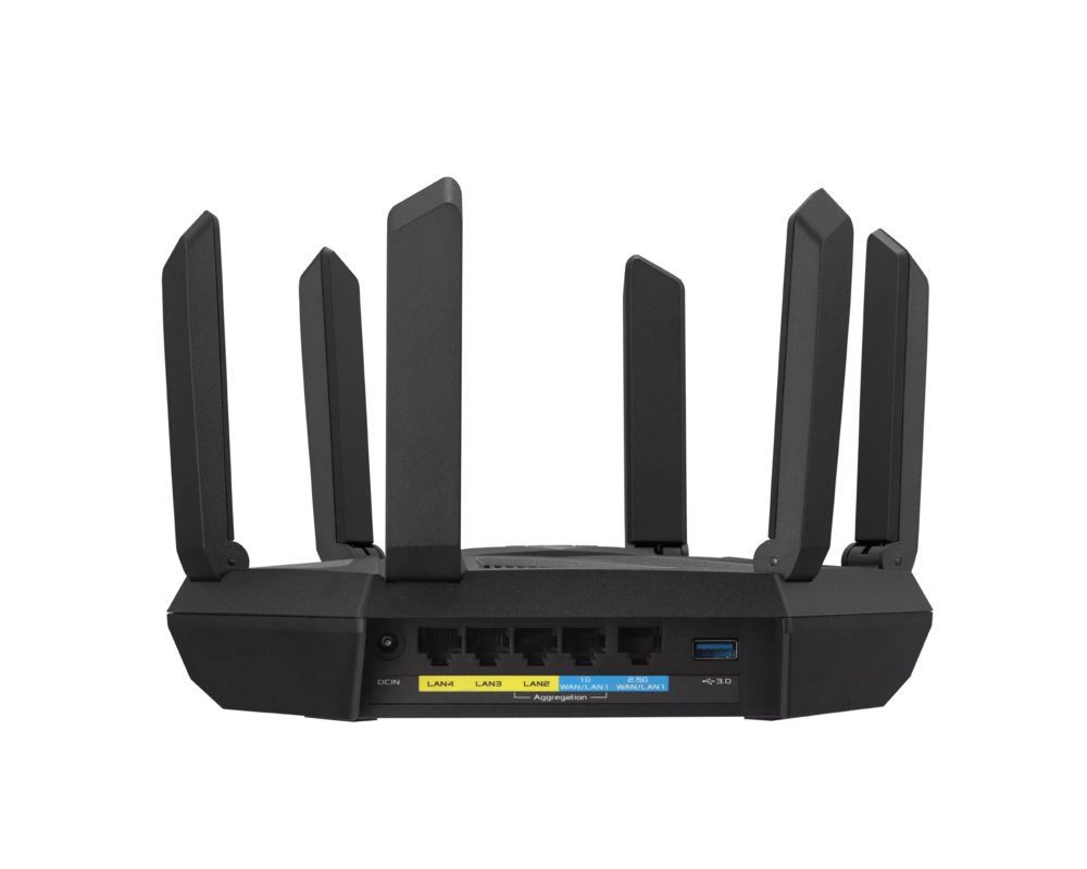 Рутер ASUS RT-AXE7800 Tri-Band WiFi 6E Router 6GHz Band Safe Browsing AiProtection Pro 2.5G Port Link Aggregation 13