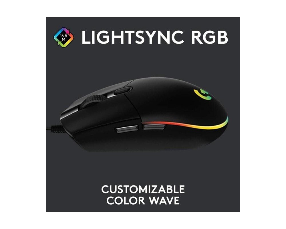 Мишка Logitech G203 LIGHTSYNC Gaming Mouse - Black - USB - N/A - EMEA - G203 LIGHTSYNC Gaming PC Group 14