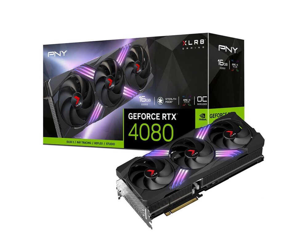 Видеокарта PNY GeForce RTX 4080 OC XLR8 Gaming Verto TF 16GB GDDR6X 16
