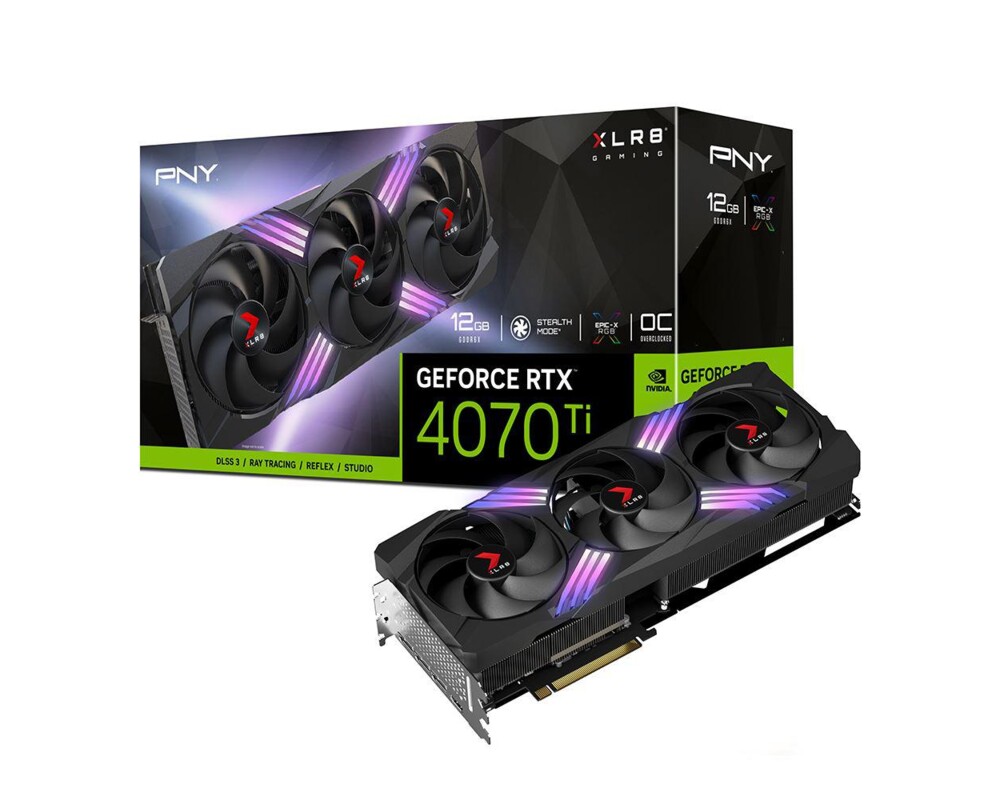 Видеокарта PNY GeForce RTX 4070 Ti 12GB XLR8 Gaming Verto Triple Fan 9